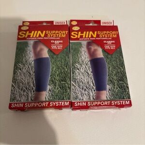 2 Shin Elastic Compression Sleeve Tennis Sports Arthritis Bursitis Relief